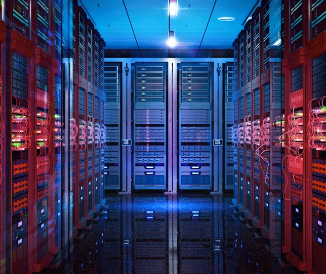 Lumilens server hallway